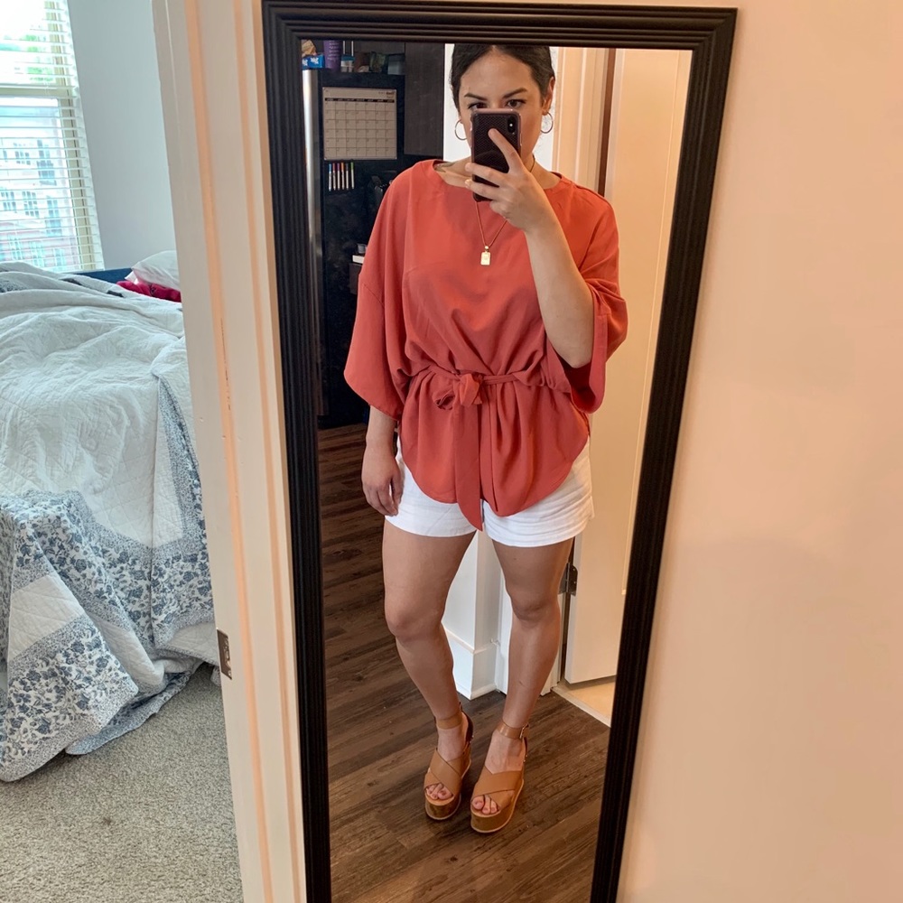Hayden Pink Tie Waist Top
